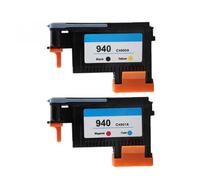 BritBolt 940 impresión C4900A C4901A Compatible con OfficeJet Pro 8000 8500 8500A Impresoras 2 PCS BK/Y y C/M Reemplazo del Cabezal de impresión(1 Set)