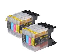 BritBolt Cartucho de Tinta Compatible con LC12 LC40 LC71 LC73 LC75 LC400 LC1220 LC1240 Compatible con MFC J6910CDW J6710CDW J840N(2set 8colors)
