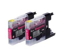BritBolt Cartucho de Tinta LC12/40/71/73/75/400/1220/1240 Compatible con DCP-J525W J725DW MFC-J430W J625DW J6510 J6710 J6910 J825 J5910DW(2pcs Magenta)