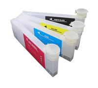 BritBolt Cartucho de Tinta Recargable 220 ml 440 ml con Embudo sin Chip Compatible con impresoras ecológicas de Gran Formato como Roland Mimaki Mutoh(1SET(4Colors-220ML))