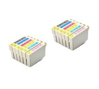 BritBolt Cartucho de Tinta T0801 T0802 T0803 T0804 T0805 T0806 Compatible con Stylus Photo R265 RX610(2 Set 12Colors)