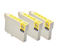 BritBolt Cartucho de Tinta T0801 T0802 T0803 T0804 T0805 T0806 Compatible con Stylus Photo R265 RX610(3pcs Yellow)