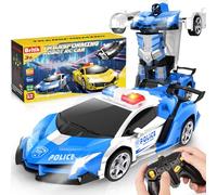 Britik Juguetes para niños de 3 a 8 años: juguete transformable de coche de policía a control remoto, regalos para niños de 3, 4, 5, 6, 7, 8 años, regalos de cumpleaños, juguete para niños pequeños