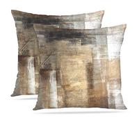 Britimes - Fundas de cojín Decorativas para sofá y sofá, 50,8 x 50,8 cm, Color marrón y Beige