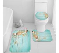 Britimes Juego de 3 alfombrillas de baño para baño, antideslizante, lavable, decoración para cocina, baño, dormitorio
