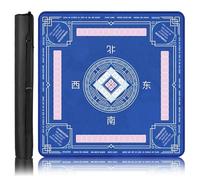 Britimes Tapete Mahjong con bolsa de transporte negra, antideslizante, reducción de ruido, tapete para juegos de 31.5 x 31.5 pulgadas, funda de goma multiusos para mesa de juego de cartas Mahjong