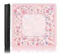 Britimes Tapete Mahjong con bolsa de transporte negra, diseño floral rosa, antideslizante, reducción de ruido, tapete para juegos de 31.5 x 31.5 pulgadas, funda de mesa de juego multiusos de goma para