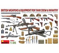 British Armas & Equipment Para Tanque Crew & Infantry 1 :3 5 Plástico Modelo Kit
