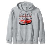 British Classic Car Red Mini coche deportivo Sudadera con Capucha