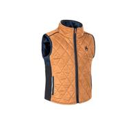 British Cotton Chaleco Acolchado Infantil con Rombos, Antelina Marrón y Azul Marino, Cierre de Cremallera (FR/ES, Edad, 6 años, Regular, Cobre)