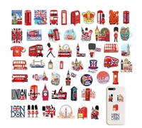 British Flag Stickers - British Theme Waterproof Decals, London Stickers | Waterproof Stickers for, Water Bottles, Laptop, Computer, Skateboard, Car
