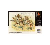 British Infantería IN Action, Northern Africa, Ww II Eramaquette Figura British