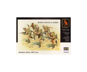 British Infantería IN Action, Northern Africa, Ww II Eramaquette Figura British