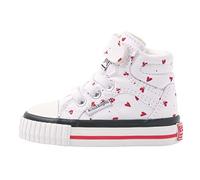 British Knights DEE, Zapatillas Niñas, Puntos Blancos Corazones Rojos, 20 EU