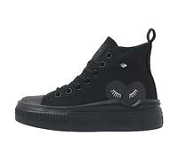 British Knights Kaya Flow Mid, Botas de Moda Mujer, Negro Negro Corazón Negro, 41 EU
