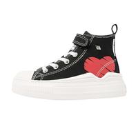 British Knights Kaya Flow Mid, Zapatillas, Negro Corazón Rojo, 33 EU