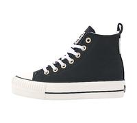 British Knights Kaya Mid, Zapatillas Mujer, Negro Blanco Crema, 36 EU