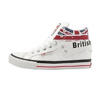 British Knights - ROCO, Zapatillas Altas Unisex Adulto, Blanco (White/Union Jack 1), 43 EU