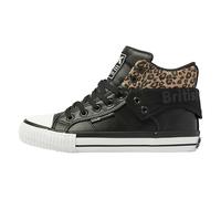British Knights ROCO, Zapatillas Mujer, Negro Marrón Leopardo, 38 EU