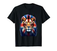 British Lion Spirit - Bandera del Reino Unido Wildlife Art Camiseta