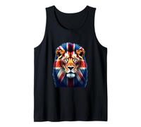 British Lion Spirit - Bandera del Reino Unido Wildlife Art Camiseta sin Mangas