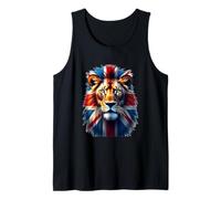British Lion Spirit - Bandera del Reino Unido Wildlife Art Camiseta sin Mangas