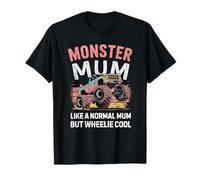 British MONSTER MUM Wheelie Cool Truck Madre Tripulación Inglaterra Camiseta