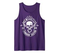 British Motorcycle Rebel American England Newcastle Biker Camiseta sin Mangas, Hombre, Morado, L