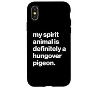 British My Spirit Animal Is Definitely A Hungover Pigeon Carcasa para iPhone X/XS