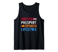 British Passport Spanish Lifestyle - Funny Expat Spain Brit Camiseta sin Mangas