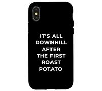 British Phrase All Downhill After The First Roast Potato Carcasa para iPhone X/XS