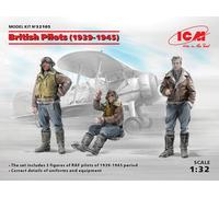 British Pilots (1939-1945) (3 Figures) (100% New Moldes) 1 :3 2 Plástico Modelo