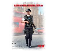 British Police Hembra Officer (100% New Moldes) 1:16 Figura Plástico Modelo Kit