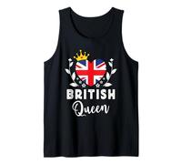 British Queen UK Flag Proud British Woman Camiseta sin Mangas