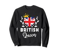 British Queen UK Flag Proud British Woman Sudadera