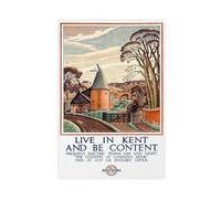 British Railways Live in Kent - Póster de lienzo para decoración de dormitorio, oficina, habitación, regalo, 20 x 30 cm