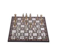 British Redcoats - Juego de ajedrez de metal para adultos, piezas hechas a mano y tablero de ajedrez de madera con diseño de nácar, tamaño King 3.5 pulgadas