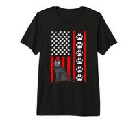 British Shorthair Cat 4th of July Patriotic American Flag Camiseta Premium