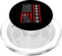 British Shorthair Cat 4th of July Patriotic American Flag PopSockets PopGrip para MagSafe