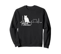 British Shorthair Heartbeat Line Funny Cat Lover Sudadera