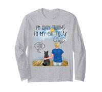 British Shorthait Cat I'm Only Talking To My Cat Today Manga Larga