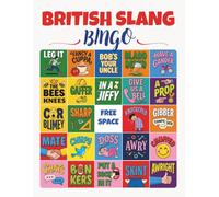 British Slang Bingo: 32-Player United Kingdom Themed Party Games for London Souvenirs, British Pub Trivia Nights, English Learning Games