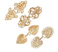BRITIVIVE Cinch Clip 4 Piezas Cárdigan Clip Cintura Clip Clips para Ropa Vintage Jersey Bufanda Clips para Suéteres Chaquetas de Punto y Camisas Chal Vestidos (Dorado), 1, Metal