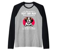 Brittany Dog Best Dog Mom Dogs Lovers Funny Mothers Day Camiseta Manga Raglan