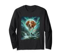 Brittany Spaniel Aurora Boreal Northern Lights Perro Manga Larga