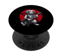 Brittany Spaniel Heavy Metal Guitarra Rock Dog Lover PopSockets PopGrip Adhesivo