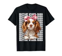 Brittany Spaniel Mama Dog Mom Mom Mother's Day Coquette Bow Camiseta