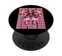 Brittany Spaniel Mama Dog Mom Mom Mother's Day Coquette Bow PopSockets PopGrip Adhesivo