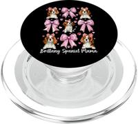 Brittany Spaniel Mama Dog Mom Mom Mother's Day Coquette Bow PopSockets PopGrip para MagSafe