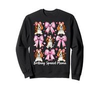 Brittany Spaniel Mama Dog Mom Mom Mother's Day Coquette Bow Sudadera